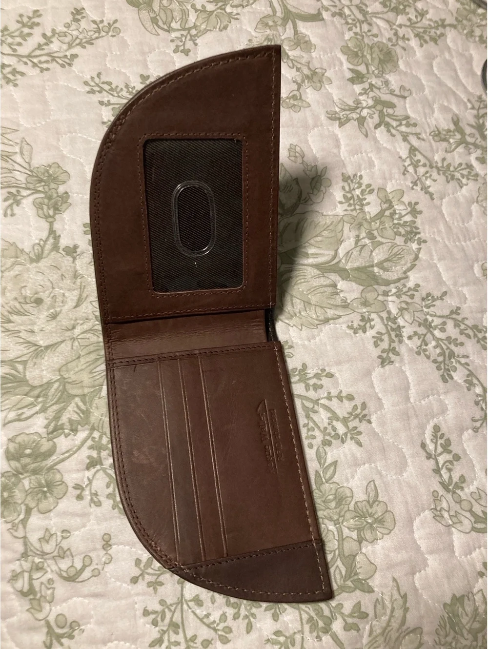 Rogue Wallet Brown Leather Front Pocket ID RFID Made in Maine USA